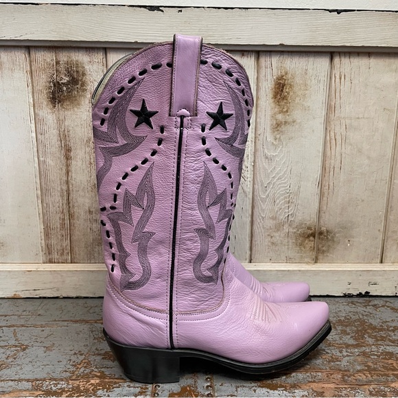 Durango Lilac Star Vintage Western Cowboy Boots - Picture 3 of 16